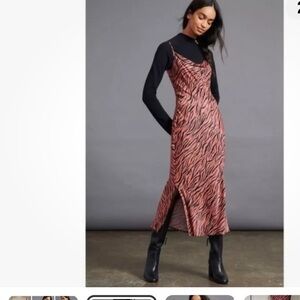 Anthropologie Dress Animal Print Slip Dress